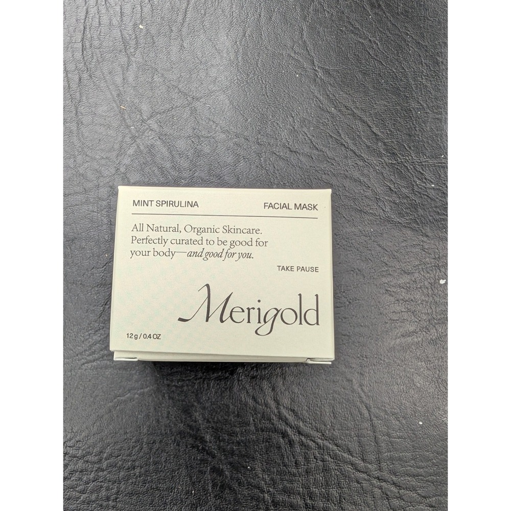 Merigold Mint Spirulina Facial Mask Organic All Natural Skincare 0.4oz NEW